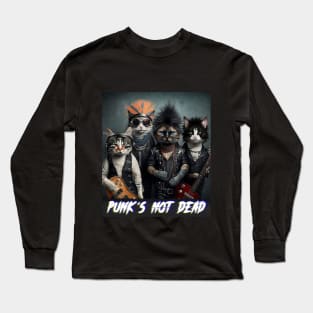 Punk Cats - PUNK'S NOT DEAD Long Sleeve T-Shirt